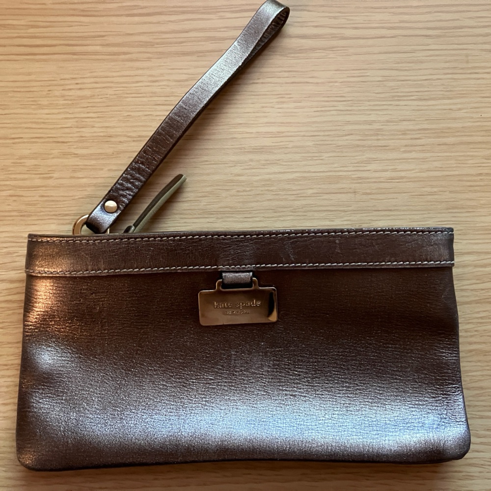 Kate Spade Bronze Metallic Wristet